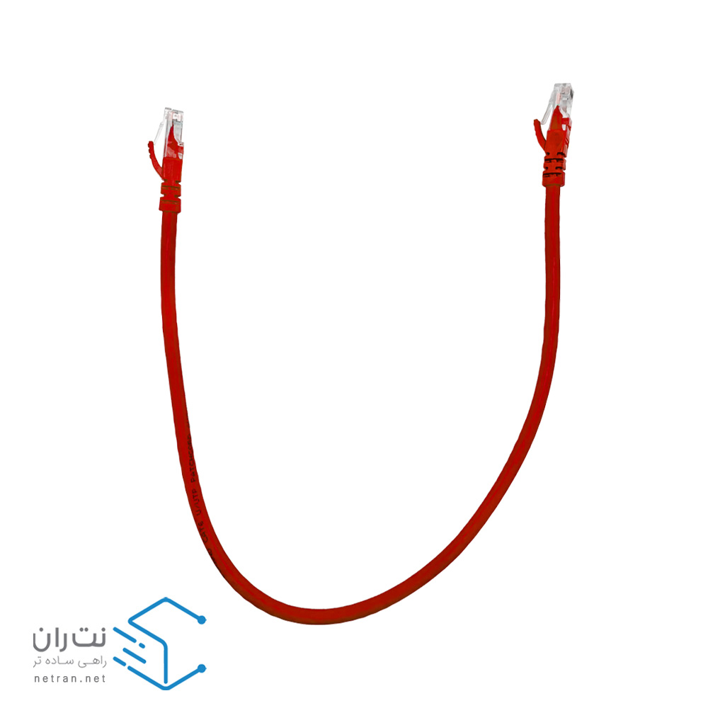 قیمت و خرید پچ کورد لگراند Cat6 UTP با روکش PVC رنگ قرمز 0.5 متری | نت ران